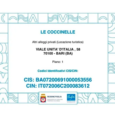 ベッド・アンド・ブレックファスト Le Coccinelle バーリ